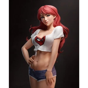 1/35 - 1/9 3D Print Superhero Model Kit Spider-Girl Beautiful Girl Ver 2.0 Unpai - Picture 1 of 12