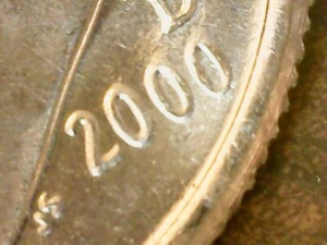 2000 D Mint Mark "Ragged Edge" ERROR Roosevelt Dime VF+ RARE - Picture 1 of 6