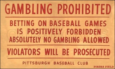 Letrero de pie de publicidad de mostrador de tienda Forbes Field 1925 Piratas de Pittsburgh Foto 1 de 4
