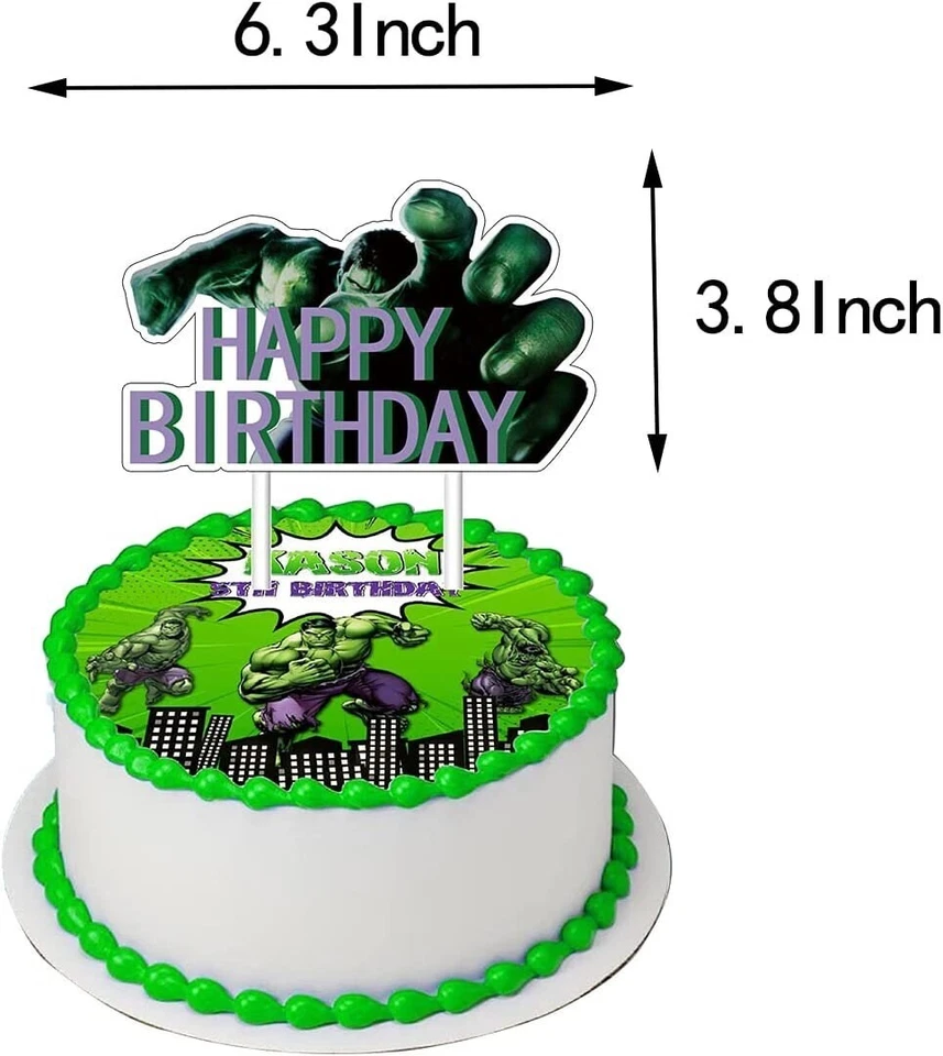 Hulk Cake Topper Party Supplies Superhero Kids Birthday Decoration - image 1 of 1