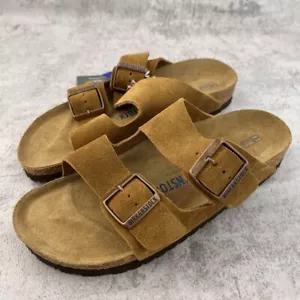 Birkenstock Arizona Mink Suede Leather Soft Footbed Sandals-Select Size - Picture 1 of 5