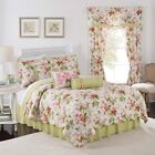 Emmas Garden Modern Farmhouse Floral 4-Piece Reversible Quilt Bedspread Set, ...