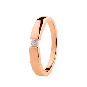 Solitär Ring Spannfassung 375 Gold Weißgold Rosé Diamant Verlobungsring Brillant