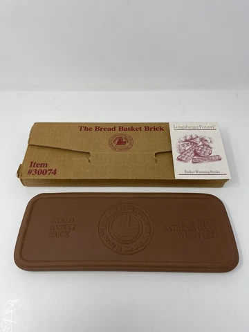 Longaberger Bread Basket Warming Brick With Box ~ Item # 30074 NEW Cover