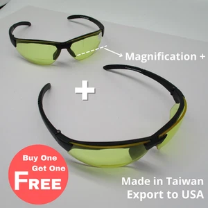 Sunglasses TR90 Frame, Yellow 2.0 mm pc Bifocal lens+Anti-fog Magnification+1.5 - Picture 1 of 9