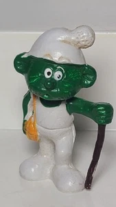 Vintage Nud-Wick Green Hiker Bootleg Smurf 1980s PVC Toy Collectible (T2) - Picture 1 of 6