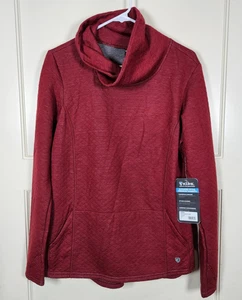 KUHL Athena Pullover Jacket Women’s Size L Cardinal Red Quilted Cowl Neck - Picture 1 of 4