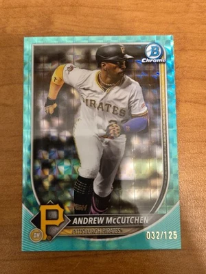 Bowman Chrome 2025 - Andrew McCutchen - #24 - Aqua Geometric Refractor/125 Foto 1 de 4