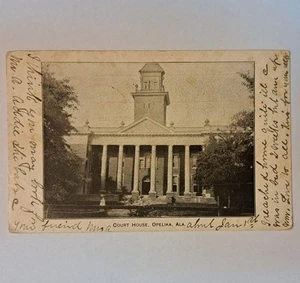 Opelika Alabama Court House antike Postkarte von 1906 - Bild 1 von 3
