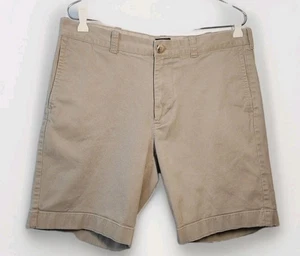 Chino corto J Crew para hombre beige 9" entrepierna Gramercy Flex caqui frente plano talla 34 - Imagen 1 de 7