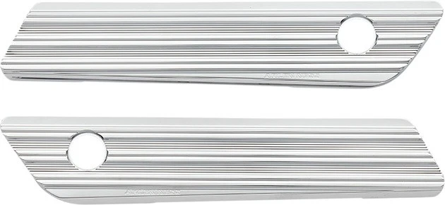 Arlen Ness 10-Gauge Saddlebag Latch Covers Chrome #03-609 Harley Davidson - Image 1 of 1