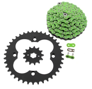 1987 - 1991 Honda TRX250X 250X Green Chain & Black Sprocket 12/39 86L - Picture 1 of 1