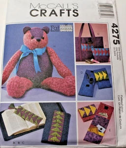 Bolso de Cosméticos McCall's 4275 Oso de Peluche y Regalos Patrón de Costura Cuartos de Grasa - Imagen 1 de 2