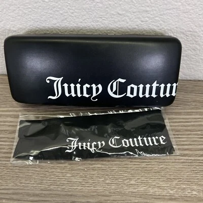 Nuevo Auténtico Juicy Couture Anteojos Estuche Rígido Negro Con Tela Y2K Foto 1 de 3