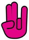 Autoaufkleber Sticker Finger Shocker Hand pink rosa Aufkleber
