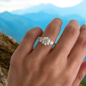 IGI or GIA Certified Natural Round Diamond Platinum Rings 1.70 Ct PT950 Band 6 7 - Picture 1 of 9