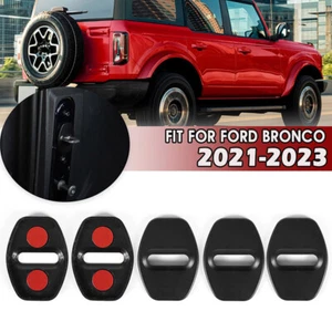 Black Door Lock Cover Buckle Decor Trim For Ford Bronco For F-150 F150 2021-2023 - Picture 1 of 8