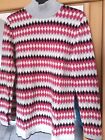Ladies David Neiper Fine Knit 100% Merino Wool Striped Jumper  Size 10 
