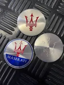Maserati Style 56mm Wheel Centre Caps Cover Set (4) - Picture 1 of 6