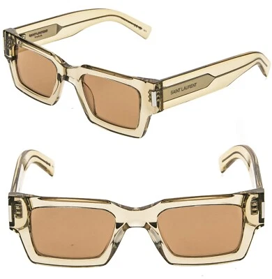 Очки солнцезащитные унисекс SAINT LAURENT Naked Wirecore SL 572 SL572 006 желтые хрустальные - Изображение 1 из 4