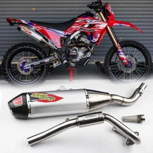 EXHAUST FULL SYSTEM STAINLESS PIPE BLACK CARBON FOR HONDA CRF300L RALLY 2020-25 - Picture 1 of 12