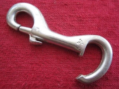 NORTH & JUDD ANCHOR BRAND VINTAGE NORTH & JUDD 3 3/4" OPEN EYE BOLT SNAP HOOK HARNESS HAMES HARDWARE