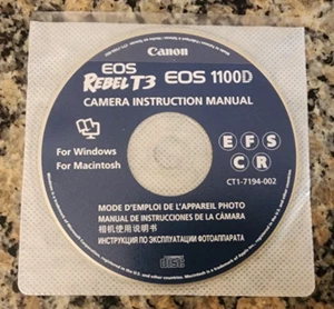 Canon EOS Rebel T3 1100D - Camera Instruction Manual for Windows & Mac - Picture 1 of 4