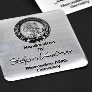 Car Engine Emblem Decal Logo Badge for Mercedes A45 C63 E CLA CLS Class AMG - Picture 1 of 2