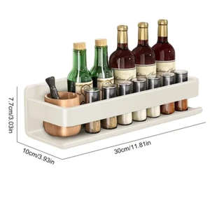 Stainless Steel No-Drill Wall-Mounted Multi-Functional Kitchen Storage Rack Spic - Picture 1 of 12
