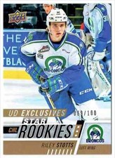 2017-18 UD CHL EXCLUSIVES RILEY STOTTS 069/100 SWIFT CURRENT BRONCOS #321