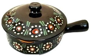 Schneider Volkskunst Keramik Topf mit Deckel, Ausguss & Griff Made in Marburg Germany - Bild 1 von 9