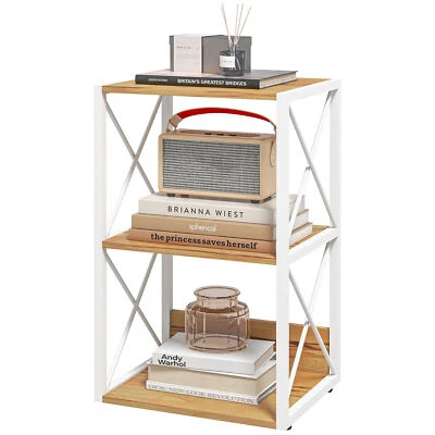 HOMCOM Mobiletto Scaffale per Soggiorno Cucina Bagno 3 Ripiani Legno - Immagine 1 di 4