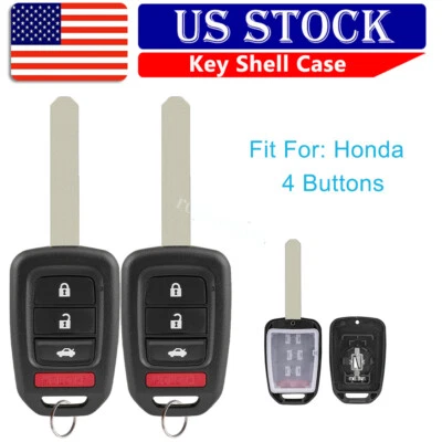 2 para Honda CR-V Civic Accord HR-V 2014 2015 2016 2017 carcasa remota llavero Foto 1 de 4