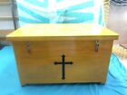 Storage Box Chest  Wooden Finished Civil War Reenactment, Mountain Man, Camping