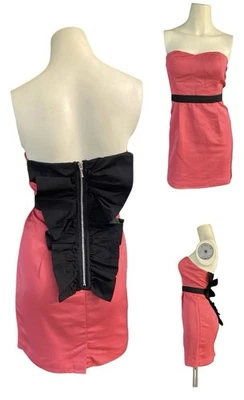 Mini Vestido Formal Sin Tirantes Tally Weijl Bustier con Espalda Interesante - Mariposa Foto 1 de 4