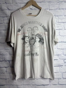 Vintage Waylon Jennings GED Shirt Martha Army Country Music Outlaw 2 Sided Rare - Bild 1 von 19
