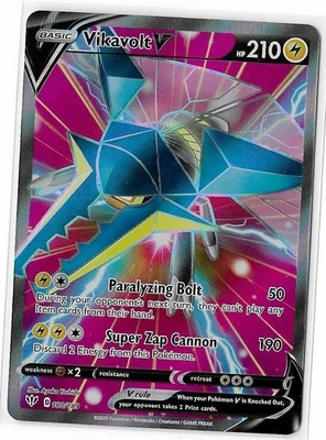 Vikavolt V 180/189 Full Art Ultra Rare Pokémon 2020 Darkness Ablaze NM - Image 1 of 2