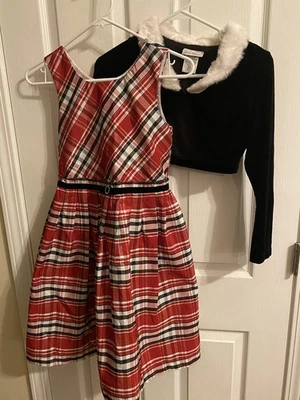 Vestido de Navidad con encogimiento de hombros para niñas Jona Michelle talla 12 Foto 1 de 2