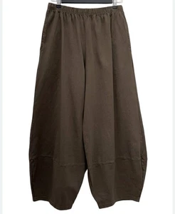 Damen Hose - PACIFIC by BRYN WALKER - dunkelgrün Baumwolle Strick Ballon auf L - Bild 1 von 4