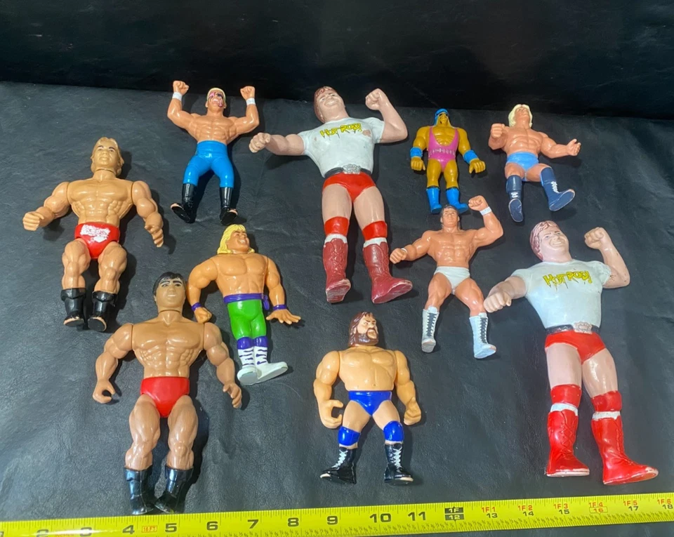 Figuras de lucha libre de colección WWF Titan 1984 AWA WWE WCW 1990 Galoob Hasbro 10 figuras Foto 1 de 4