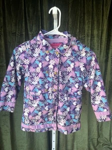 💜 Girls Jacket Raincoat London Fog Hearts And Daisies size 6X - Picture 1 of 5