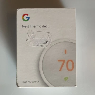 Google, T4000ES, Nest Thermostat E, Smart Thermostat White Brand New Sealed - Image 1 of 4