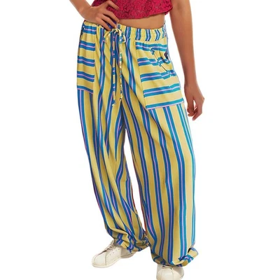 Women Palazzo Pants Summer High Waisted Hawaiian Loose Fit Wide Leg Lounge Pants - Image 1 of 4