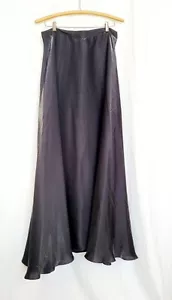 Black Taffeta A Line Full Length Formal Skirt Womens Size 12 VTG JS Collections - Picture 1 of 12