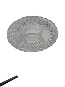 VINTAGE HEAVY CRYSTAL CUT GLASS DIVIDED SERVING DISH - Picture 1 of 4