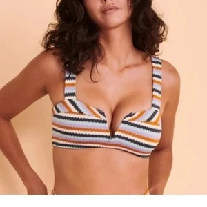 L*Space Lee Lee Bikini Oberteil Damen Größe S Bralette Over The Moon Streifen Neu mit Etikett - Bild 1 von 9