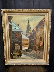 Alois Zabehlicky (Viena 1883 a 1962) óleo sobre lienzo plaza alemana 1925 - Imagen 1 de 5