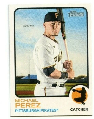 2022 Topps Heritage Baseball MICHAEL PEREZ High Number SP #459 PIRATES - Image 1 of 2