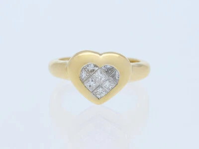 Top Preis Juw. Wempe Herz Ring Diamanten 0,64 ct. 750 Gold 18 Karat Deta Schmuck - Bild 1 von 4