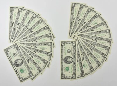 (25) 1993 $20 Philadelphia PA FRN Consecutive Serial Numbers C55778626-50A *8876 - Image 1 of 4